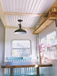 Ceiling Vintage Camper Remodel Camper Living Remodeled Campers