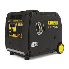 The generator operates at 74 dba from 23 ft. Champion 4 5 Kw Portable Inverter Generator Dual Fuel 14 Hour Run Time Parallel Ready 200991 Generator Mart
