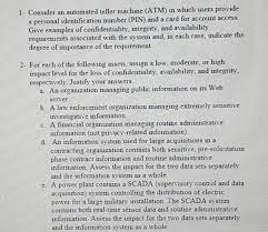 What is the importance of employee training? Solved 1 Consider An Automated Teller Machine Atm In W Chegg Com
