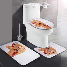Check spelling or type a new query. 3pcs Toilet Seat Covers Funny Cat Bathroom Soft Pedestal Rugs Lid Toilet Covers Bath Mats Carpets Sale Banggood Com
