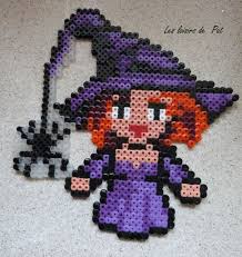 Perles A Repasser Sorciere Les Loisirs De Pat Perle Perle A Repasser Modeles Motifs Perler
