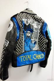 Punk Studded Leather Jacket Original Hand Painted One Off Made In New Zealand Studded Leather Jacket Custom Leather Jackets Punk Jackets