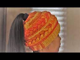 Crochet A Hat Lyza S Ponytail Hat Part 1 Youtube Crochet Ponytail Hat Easy Crochet