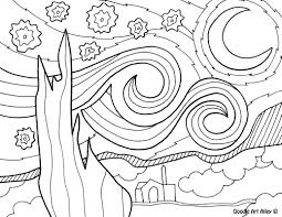 Artist Coloring Pages Doodle Art Alley Coloring Color Coloringpage Coloringpages Crayon In 2020 Van Gogh Coloring Collaborative Art Projects For Kids Famous Art