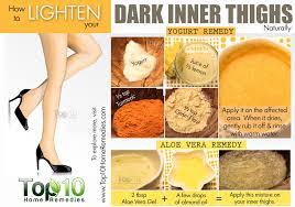 Lemon juice + coconut oil lemon juice acts a natural bleaching agent' and will get rid all the blemishes. How To Lighten Your Dark Inner Thighs Naturally Top 10 Home Remedies