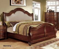Bellavista Collection Cm7350h Ek Bed Eastern King Size Bed With Nailhead Trim Padded Fabric Upholstered Platform Bed Upholstered Sleigh Bed Bed Frame Sets