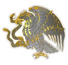 Silver Mexican Eagle Sticker By Rebeldeshirts In 2021 Mexican Eagle Mexico Design Aztec Art