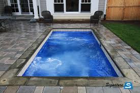 A fiberglass or composite pool offers the lowest maintenance costs over the lifetime. Palladium Plunge Model Pool From Leisure Pools Signature Fiberglass Pools Chicago Swimming Pool Builder Illinois