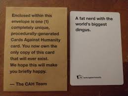 For a company holiday gift, we made our own cards against humanity cards. What Was Your Unique Card Cardsagainsthumanity