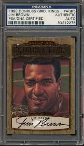 Jim Brown Autographed 1990 Donruss Gridiron Kings Lmt. Ed. Card #AGK5-  PSA/DNA