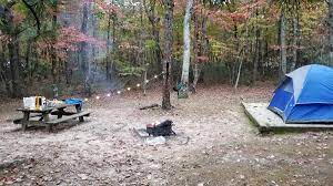 The trail offers sweeping views of the south and west with sauratown and pilot mountain viewable in the distance. Campsite Setup At Hanging Rock State Park Nc I M Obsessed With My Luci Solar Powered String Lights Camping