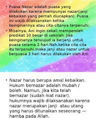 Niat puasa janji kepada allah. Agama Islam Puasa Nazar
