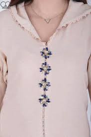 pin by jamila ait on motifs de broderie moroccan dress neck designs for suits flower jewellery