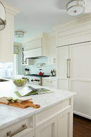 Marble countertop sample in carrara white marble. Off White Kitchen Cabinets With White Marble Countertops And Backsplash Transit Shaker Style Kitchen Cabinets Off White Kitchen Cabinets White Modern Kitchen