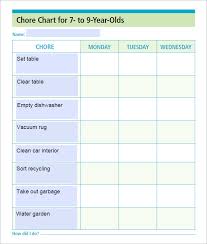 Chore Chart Template 15 Free Pdf Word Documents Download