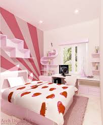 Misalkan, anak perempuan anda menyukai pelangi atau unicorn, maka dinding bisa menggunakan beberapa warna cat. Zuhause Furniture Desain Tempat Tidur Anak