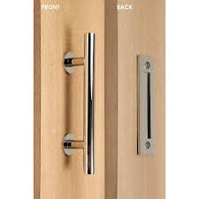 Strongar Contemporary 12 In Brushed Satin Ladder Pull And Flush Sliding Barn Door Handle Sh Fph S 01 The Home Depot Door Handles Barn Door Handles Door Handle Sets