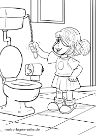Malvorlage Toilette Gehen Korperpflege Hygiene Kostenlose Ausmalbilder