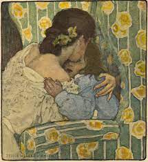 mother hugging her little boy 1903 original jessie willcox smith print mother and child illustrators poster prints
