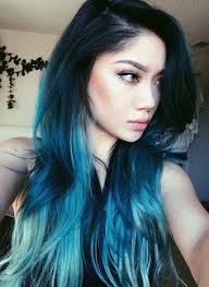 If you have virgin hair: Teal Green Hair Black Roots