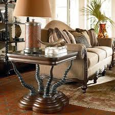 Ernest Hemingway Trophy Horn Table W Glass Insert Top By Thomasville At Baer S Furniture British Colonial Decor Colonial Decor West Indies Decor