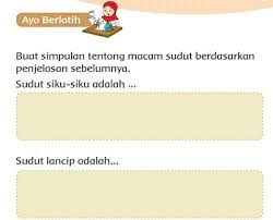 Check spelling or type a new query. Jawab Buat Simpulan Tentang Macam Sudut Berdasarkan Penjelasan Sebelumnya