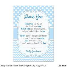 Baby Shower Thank You Card Baby Blue Polka Dots Zazzle Com Baby Shower Thank You Baby Shower Thank You Cards Polka Dot Baby Shower