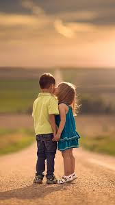Cute Kids Kiss Iphone Wallpaper Kids Kiss Cute Baby Couple Love Kiss Photo