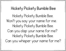 hickety pickety bumble bee pocket chart activity