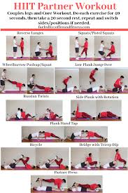 Hiit Partner Workout Couple Workout You Can Do Anywhere No Equipment Needed This Hiit Workout Will Work Partner Workout Fit Couples Couples Workout Routine