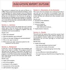 Template For Evaluation Report 2 Professional Templates Program Evaluation Report Template Evaluation