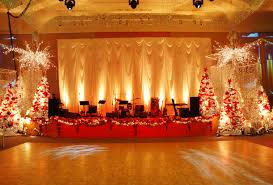 Christmas Stage Party Decor Christmas Trees Lights Christmas Stage Decorations Christmas Stage Christmas Stage Design