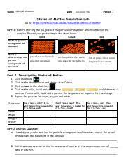 Check spelling or type a new query. Lab 3 Phet States Of Matter Sim 1 Docx States Of Matter Simulation Lab States Of Matter Simulation Lab Go To Course Hero