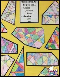 Incorporating Art In The Classroom Math Art Projects Geometry Activities Math Art
