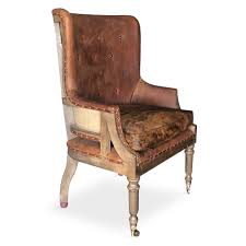Deconstructed Cigar Club Chair Brown Tufted Leather Cowhide Seat