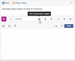 Facebook does not support uploading a gif directly but you can upload it to a site like giphy, screencast.com, your website, or blog and paste the url into your facebook post (make sure the url ends in.gif). Quick Add Animated Gifs That Auto Play In Facebook Gif Animation Ads