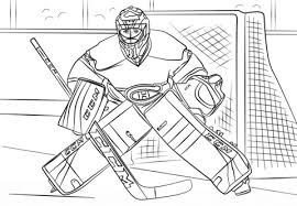 Coloriage De Hockey Hockey Drawing Hockey Goalie Sports Coloring Pages