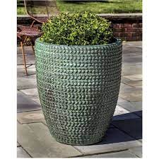 Your garden is a mix of beauty. Kinsey Garden Decor Large Sisal Weave Tall Glazed Ceramic Planters Seafoam Green Decorative Basket Weave In Large Ceramic Planters Terracotta Planter Planters