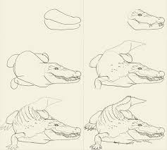 How To Draw Crocodile Sketches Easy Animal Sketches Animal Drawings
