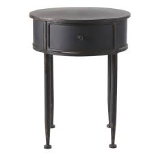 Comodino Rotondo A 1 Cassetto In Metallo Nero Alienor Maisons Du Monde Black Metal Bedside Table Bedside Table Metal Nightstand