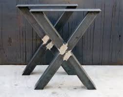 Industrial X Shape Metal Table Legs 4x4 Etsy In 2020 Metal Table Legs Table Legs Metal Table