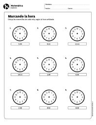 Marcando La Hora Aprender La Hora Fichas De Matematicas Actividades De Matematicas