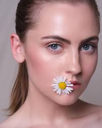 Woman Face Daisy Flower Beauty Skincare Wellness