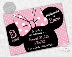 Les fêtes de fin d'année approchent. Invitation Anniversaire Minnie Personnalisee Rose