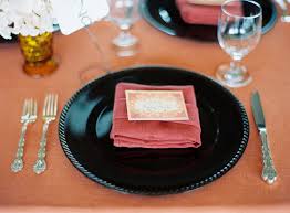 Great ideas coral wedding decorations are collected in our article. Wedding Reception Name Cards Escort Cards Place Setting Coral Black