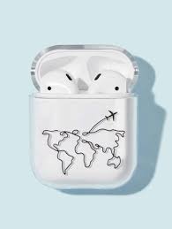 Colorful Map Pattern Airpods Box Protector Shein Usa Cute Ipod Cases Iphone Phone Cases Airpod Case