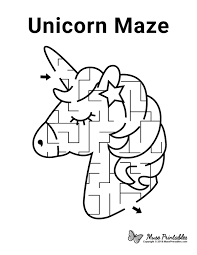 Free Printable Unicorn Maze Download It At Https Museprintables Com Download Maze Unicorn Unicorn Printables Unicorn Coloring Pages Mazes For Kids