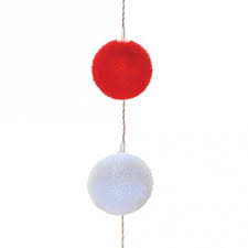 Le plus grand choix de guirlandes lumineuses intérieur et extérieur. Guirlande Lumineuse Boules Velours Blanc Rouge Deco De Noel Pour La Maison Eminza