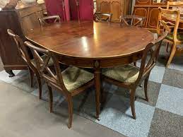 Room with a 1920s theme. Mahogany Dining Table Chairs 1920s Set Of 7 For Sale At Pamono