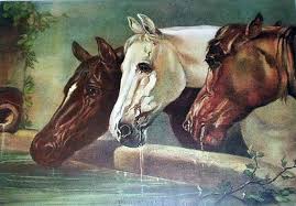 Black White And Brown Horses Beautiful Three Horses Black White Brown John Fredrick Herring Vintage 1909 Lithograph Print Wood Frame 3 Members Of A Temperance Soci Horses Formal Dog Lithograph Print